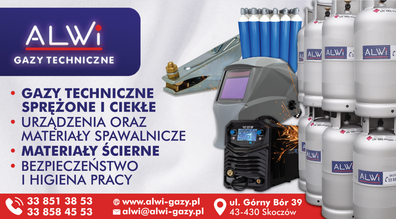 ALWI Gazy techniczne - sprzęt spawalniczy SKOCZÓW sprzęt spawalniczy SKOCZÓW